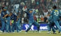 Adam Gilchrist celebrates after Deccan Chargers won the IPL