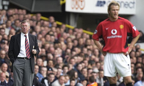 Sir Alex Ferguson and David Beckham during their time together at Manchester United