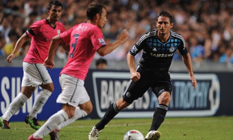 Frank Lampard in action for Chelsea against Kitchee