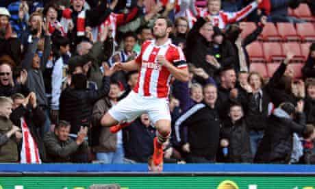 Stoke City's Erik Pieters scored in the Premier League match at the Britannia