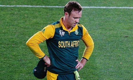 AB de Villiers feels the pain after South Africa's loss to New Zealand |  Cricket World Cup 2015 | The Guardian