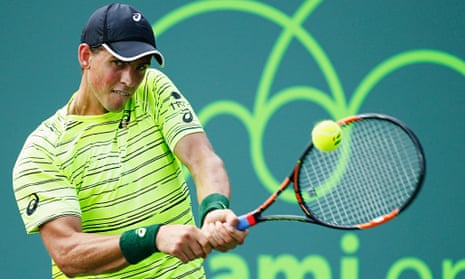 Vasek Pospisil's victory in the first round of the Miami Open means he will face Grigor Dimitrov
