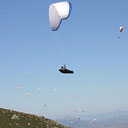 A busy sky at the British Paragliding Open, Piedrahita, Spain