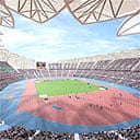 An artist's impression of the London 2012 Olympic Stadium