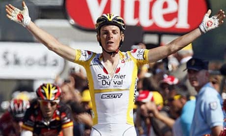 Thomas Voeckler Signed 8X10 inches 2011 Tour de France Photo - Formula Thomas Voeckler Signed 8X10 inches 2011 Tour de France Photo - Formula