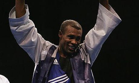 Mario Cesar Kindelan Mesa of Cuba celebrates during the 2004 Athens Olympics
