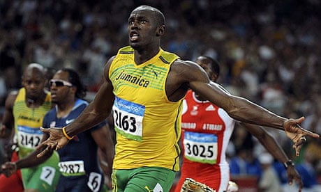 Usain Bolt storms clear to win the men's 100m final