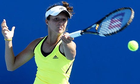 Laura Robson in action in Melbourne