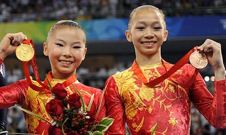 Chinese gymnasts He Kexin and Yang Yilin