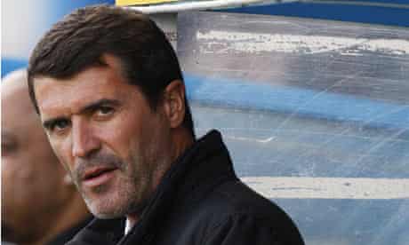 Roy Keane watches Ipswich's 3-0 win against Cardiff at Ninian Park