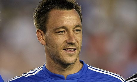 John Terry poses for a photo before Chelsea's match against Inter at the Rose Bowl