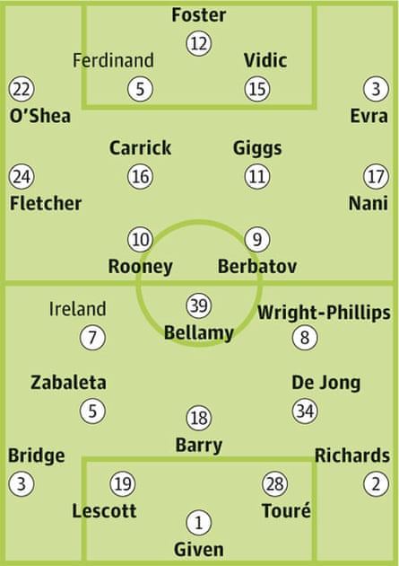 Squad Sheets Manchester United V Manchester City Premier League The Guardian