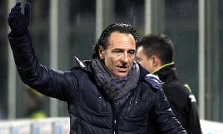 Fiorentina's coach Cesare Prandelli