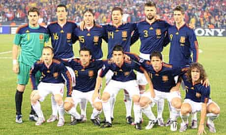 Spain, with six of their Barcelona boys.