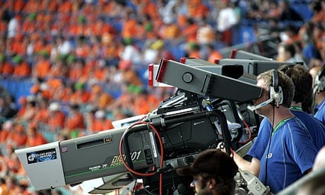 Cameramen work during 2006 World Cup football match between Serbia & Montenegro and Netherlands