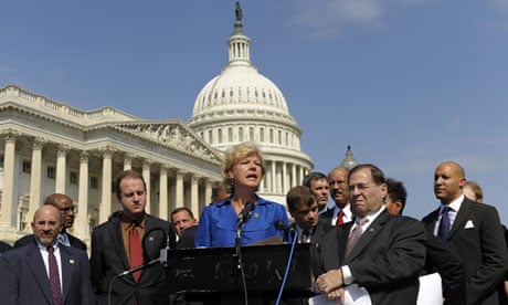 Tammy Baldwin speaks on Capitol Hill against the Defence of Marriage Act