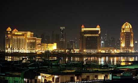 A view of Doha at night