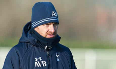 André Villas-Boas during a Tottenham training session ahead of their match against Panathinaikos