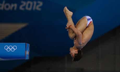 Tom Daley competing on his way to finishing fourth in the semi-final
