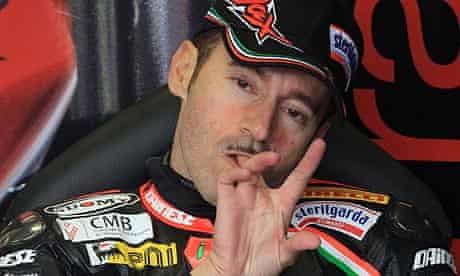 Max Biaggi at Silverstone in the World Superbikes