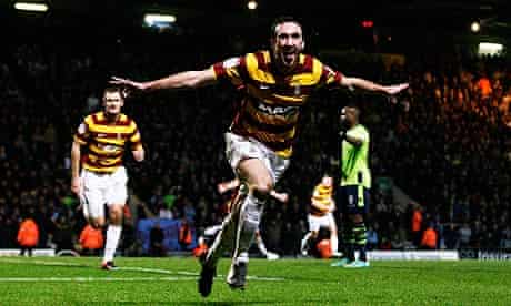 Rory McArdle scores for Bradford City 