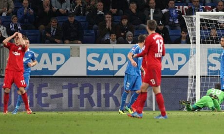 ghost goal leverkusen Bayen Leverkusen's Stefan Kiessling, left, celebrates his 'goal' v Hoffenheim in the usual fashion.