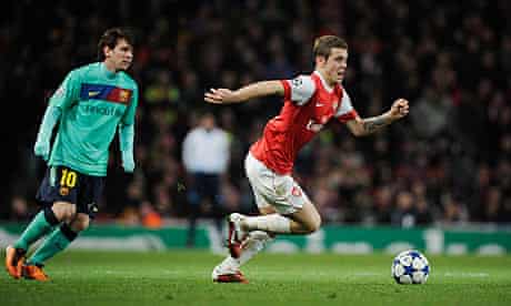 Jack Wilshere Arsenal v Barcelona