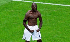 Mario Balotelli Celebrates After Scoring At Euro Mario Balotelli Celebrates After Scoring At Euro