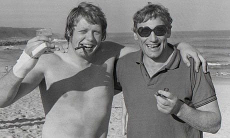 Willie John McBride (right) with Gordon Brown on the Lions tour of South Africa in 1974.