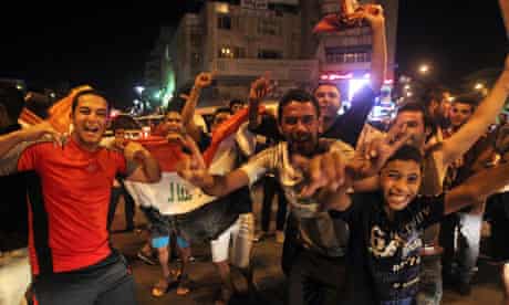 Iraqis celebrate in the streets of Baghd