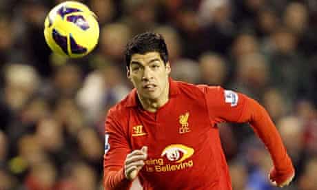 Luis Suárez playing for Liverpool