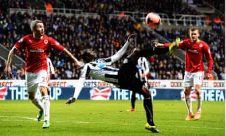 Newcastle United's Papiss Cissé against Cardiff City in the FA Cup third round at St James' Park