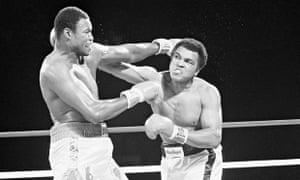 Larry Holmes and Muhammad Ali, 1980