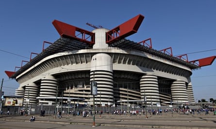The Stadio Giuseppe Meazza in San Siro, Milan