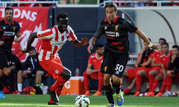 Lazar Markovic of Liverpool during the International Champions Cup match against Olympiacos.