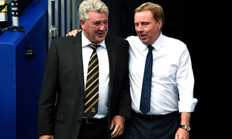Harry Redknapp, right, with his opposite number, Steve Bruce, before QPR versus Hull City.