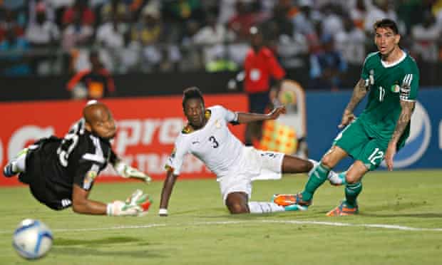 Ghana's Asamoah Gyan strikes late to give his side victory over Algeria |  Africa Cup of Nations 2015 | The Guardian