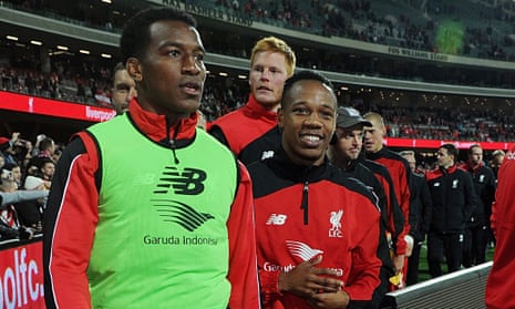 Andre Wisdom, left, and Nathaniel Clyne, during Liverpool's pre-seadon tour to Australia