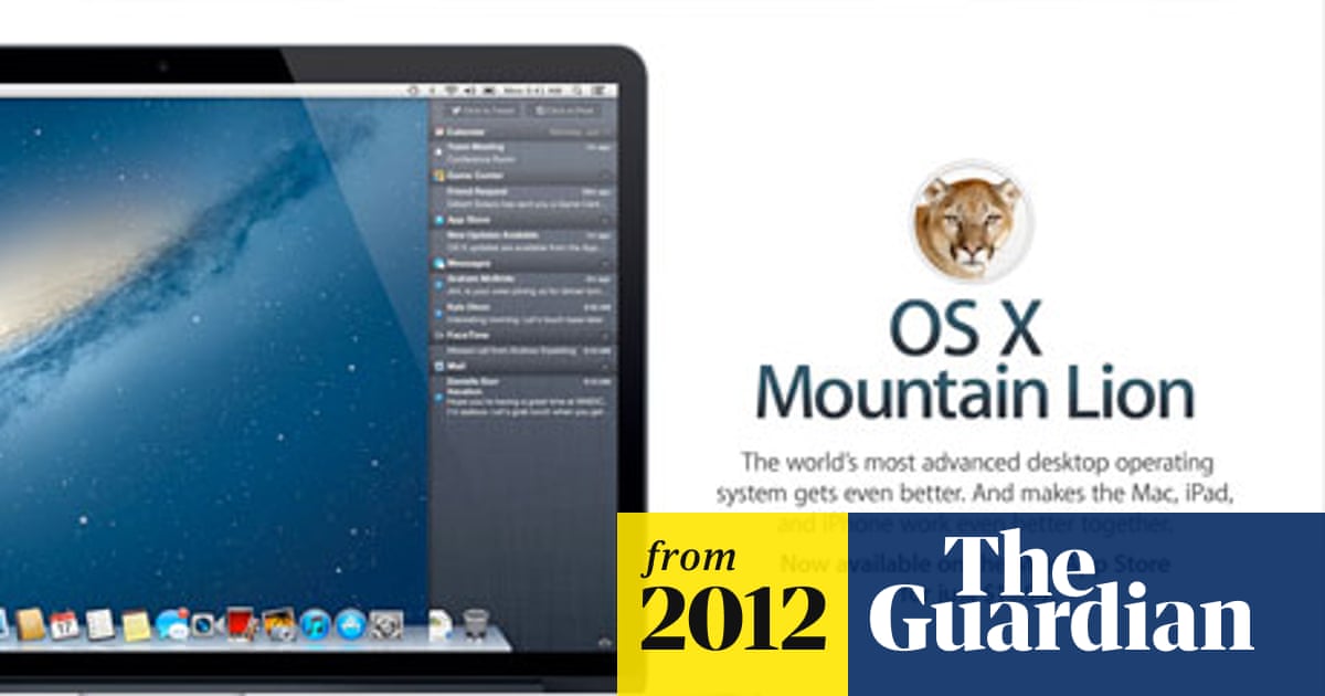 Apple releases OS X Mountain Lion Apple The Guardian Apple releases OS X Mountain Lion Apple The Guardian