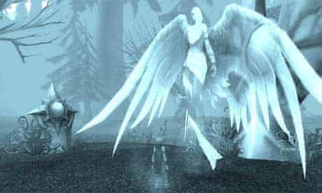 World of Warcraft, dead blood elf and spirit healer