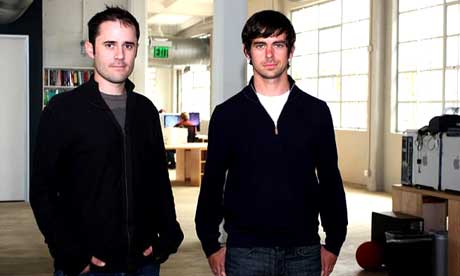 Twitter co-founders Evan Williams and Jack Dorsey