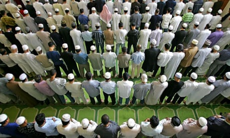 Muslims pray at East London mosque