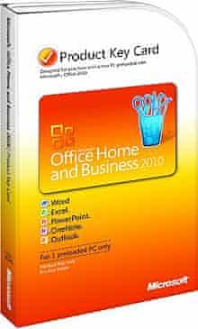 Office 2010 keycard