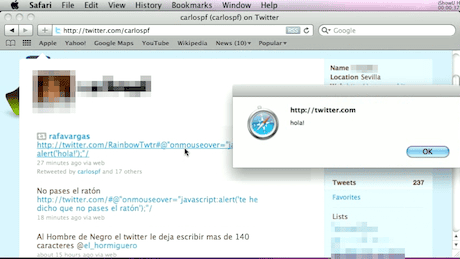 Twitter mouseover bug