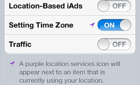 Location services on iPhone 4S