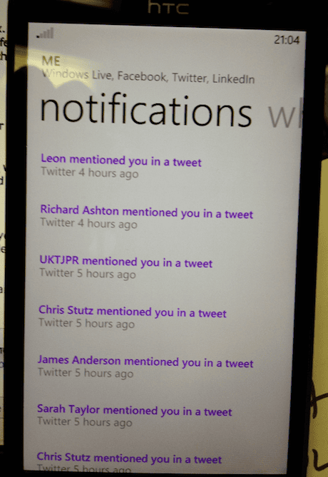 Windows Phone Mango: notifications