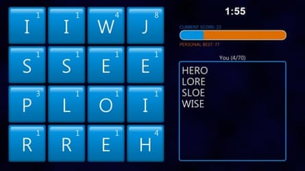 Windows 8 Word Hunt game