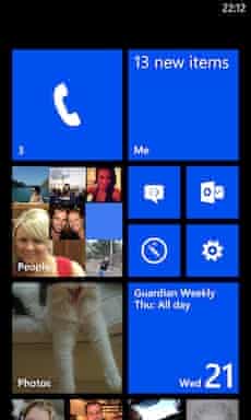 Nokia Lumia 920 home screen