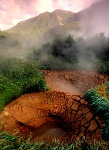 Mud boils in Kamchatka