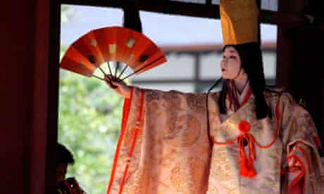 Traditional noh actor in costume
